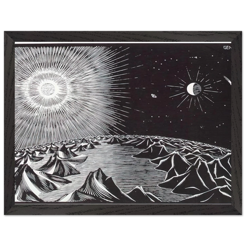 THE 4TH DAY OF THE CREATION by MC Escher — Framed art print at Zephyeer