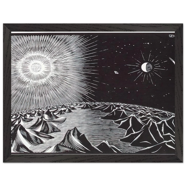 THE 4TH DAY OF THE CREATION by MC Escher — Framed art print at Zephyeer