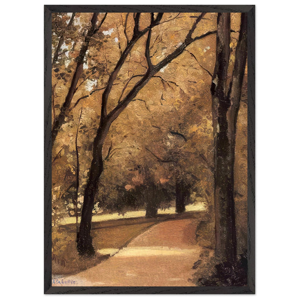 YERRES PATH THROUGH THE OLD GROWTH WOODS IN THE PARK by Gustave Caillebotte — Framed art print at Zephyeer