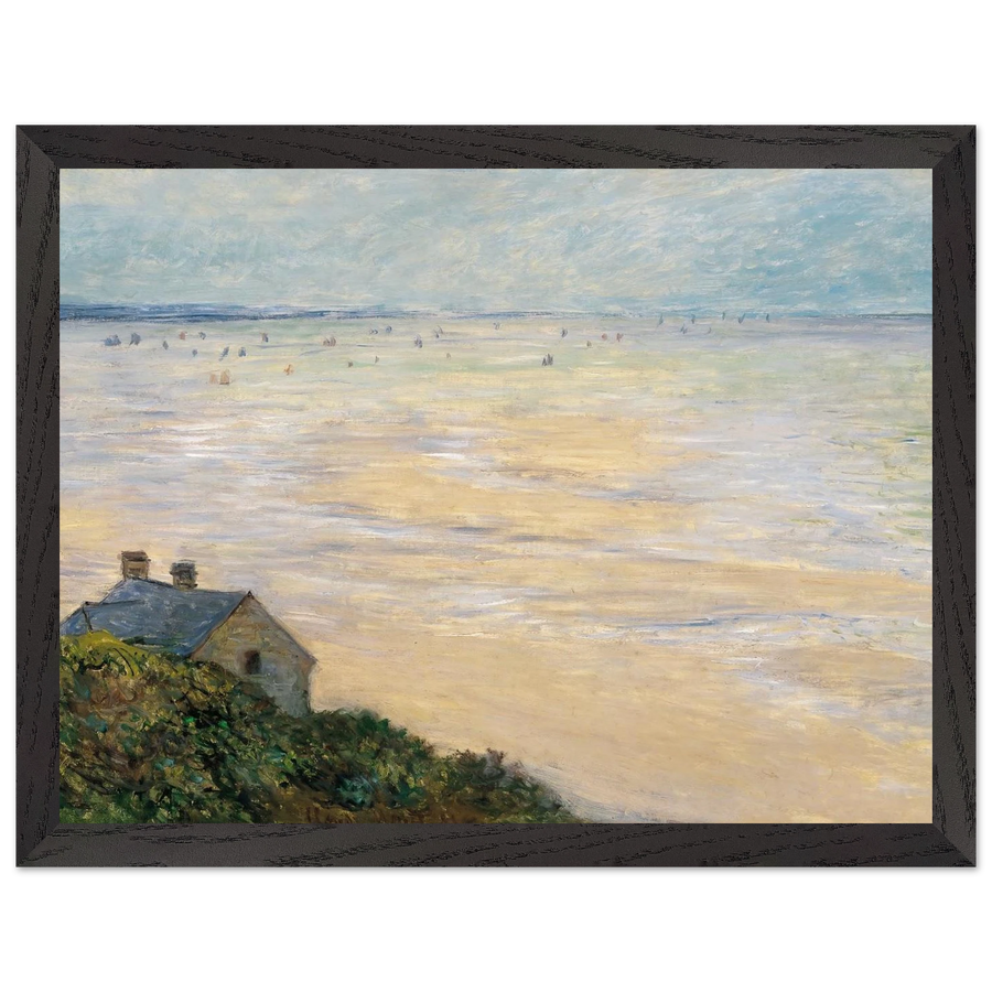The Hut at Trouville, Low Tide by Claude Monet — Framed art print at Zephyeer