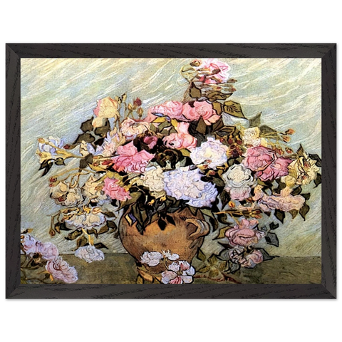 Still Life Vase with Roses by Vincent van Gogh — Framed art print at Zephyeer