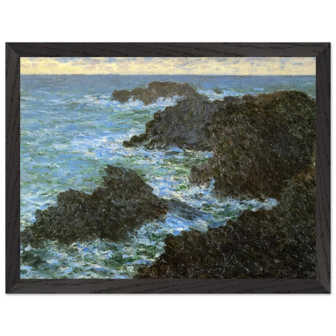 The rocks of Belle-Ile by Claude Monet — Framed art print at Zephyeer