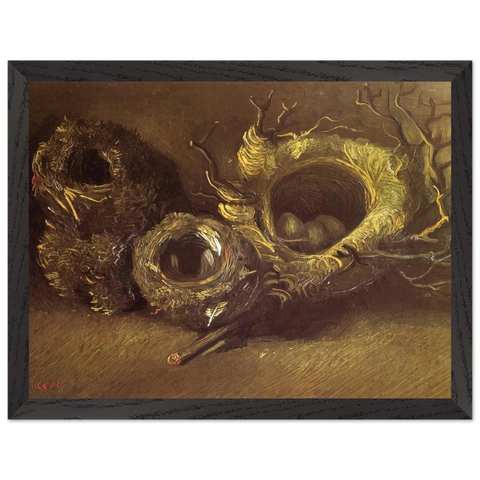 Still Life with Three Birds Nests by Vincent van Gogh — Framed art print at Zephyeer