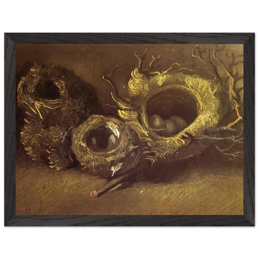 Still Life with Three Birds Nests by Vincent van Gogh — Framed art print at Zephyeer