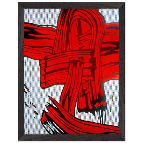 RED PAINTING BRUSHSTROKE 1965 by Roy Lichtenstein — Framed art print at Zephyeer