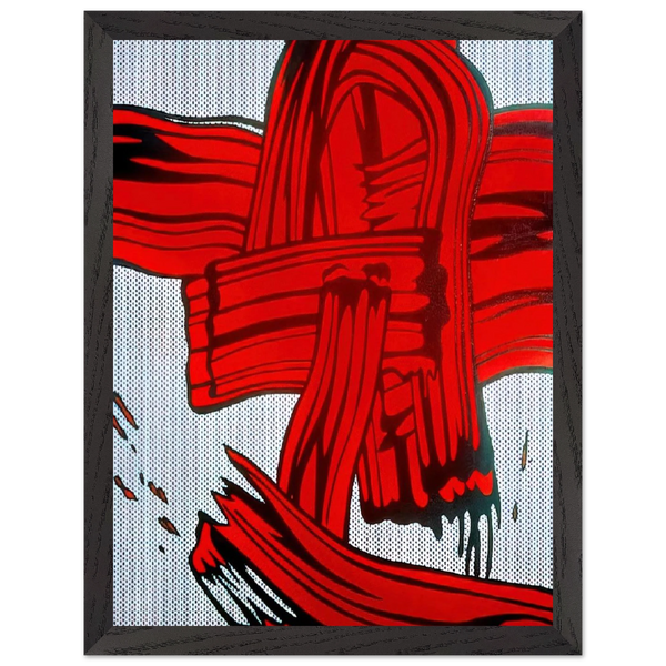 RED PAINTING BRUSHSTROKE 1965 by Roy Lichtenstein — Framed art print at Zephyeer