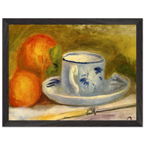 Cup and Oranges by Pierre-Auguste Renoir — Framed art print at Zephyeer