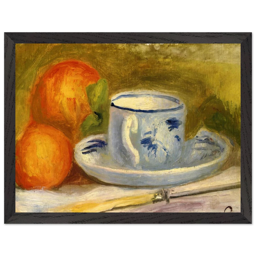 Cup and Oranges by Pierre-Auguste Renoir — Framed art print at Zephyeer