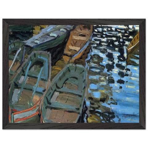 Bathers at La Grenouillere by Claude Monet — Framed art print at Zephyeer