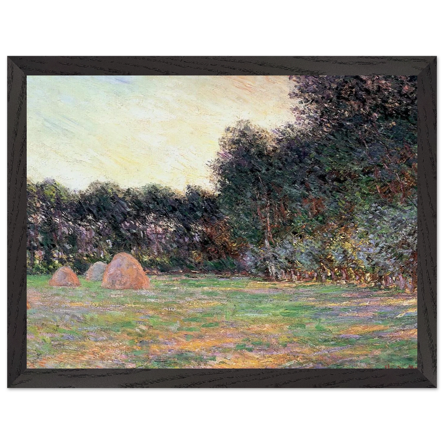 Meadow with Haystacks near Giverny by Claude Monet — Framed art print at Zephyeer
