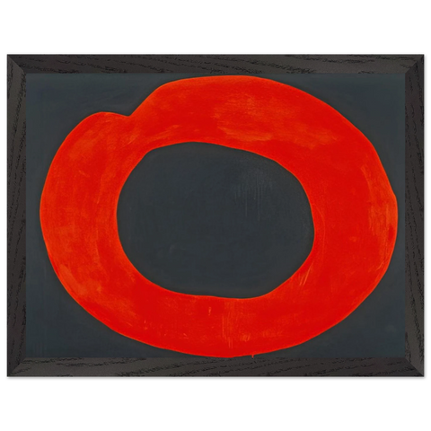 Red Circle on Black - 1965 by Jiro Yoshihara — Framed art print at Zephyeer
