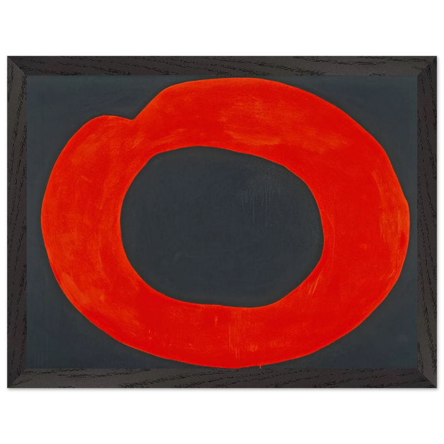 Red Circle on Black - 1965 by Jiro Yoshihara — Framed art print at Zephyeer