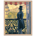 MAN ON A BALCONY BOULEVARD HAUSSMANN 1880 by Gustave Caillebotte — Framed art print at Zephyeer