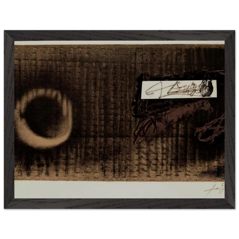 ETIQUETTE 1979 by Antoni Tapies — Framed art print at Zephyeer