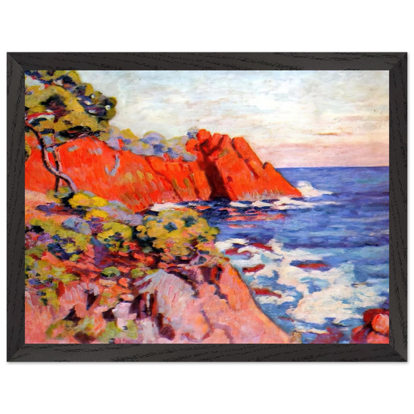 Rochers sur la Côte à Agay - 1907 by Armand Guillaumin — Framed art print at Zephyeer