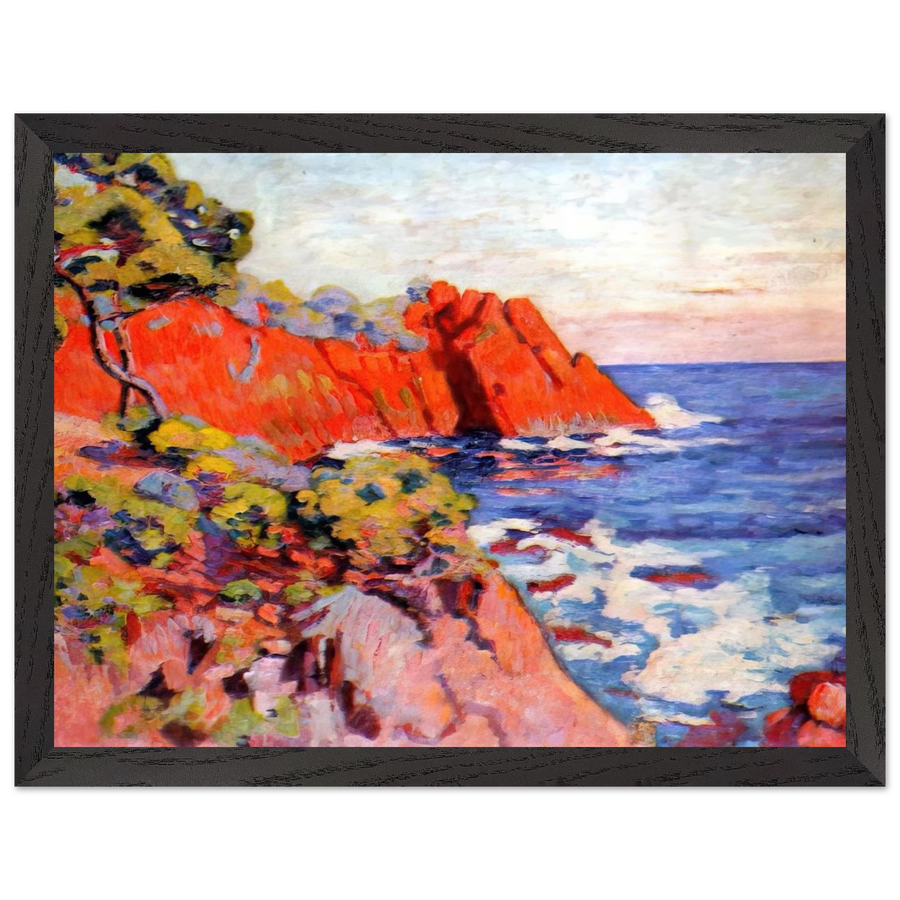 Rochers sur la Côte à Agay - 1907 by Armand Guillaumin — Framed art print at Zephyeer
