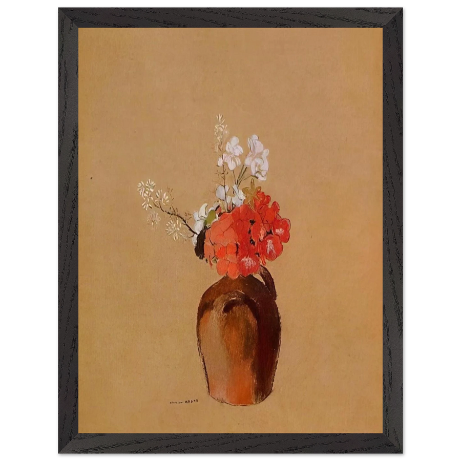FLOWERS IN A POT by Odilon Redon — Framed art print at Zephyeer