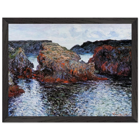 Belle-Ile, Rocks at Port-Goulphar by Claude Monet — Framed art print at Zephyeer