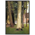 YERRES THROUGH THE GROVE THE ORNAMENTAL FARM by Gustave Caillebotte — Framed art print at Zephyeer