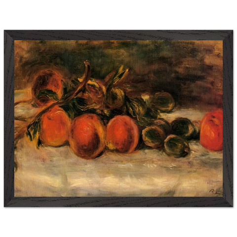 Still Life with Peaches and Chestnuts by Pierre-Auguste Renoir — Framed art print at Zephyeer
