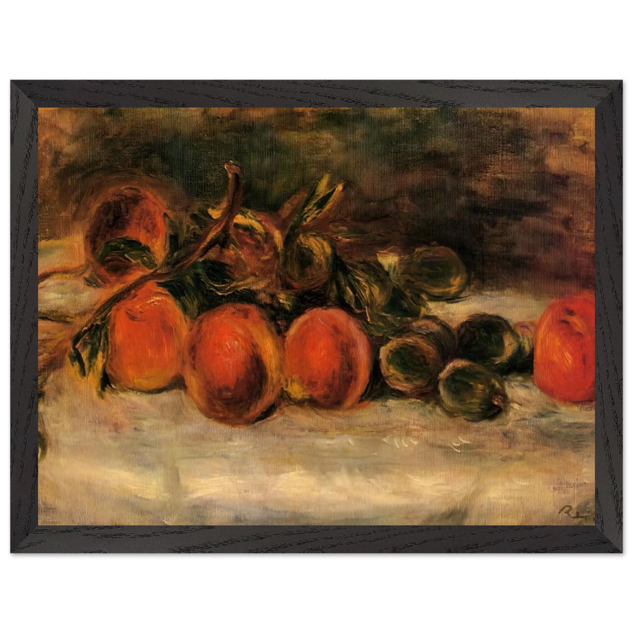 Still Life with Peaches and Chestnuts by Pierre-Auguste Renoir — Framed art print at Zephyeer
