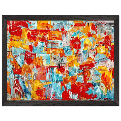 MAP by Jasper Johns — Framed art print at Zephyeer