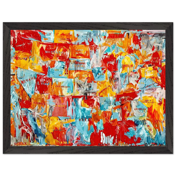MAP by Jasper Johns — Framed art print at Zephyeer