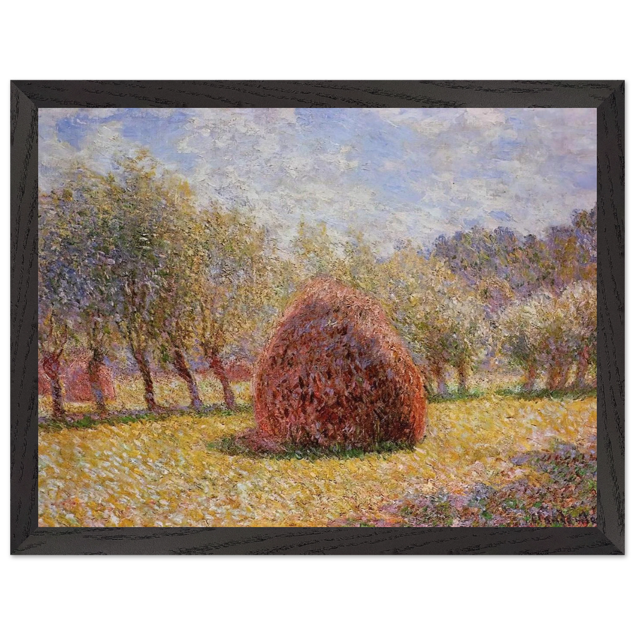 Haystacks at Giverny by Claude Monet — Framed art print at Zephyeer
