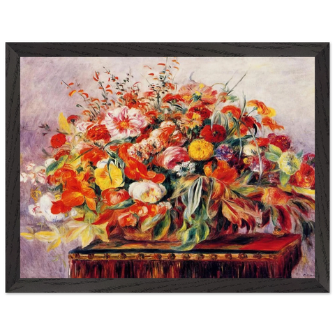 Basket of Flowers by Pierre-Auguste Renoir — Framed art print at Zephyeer