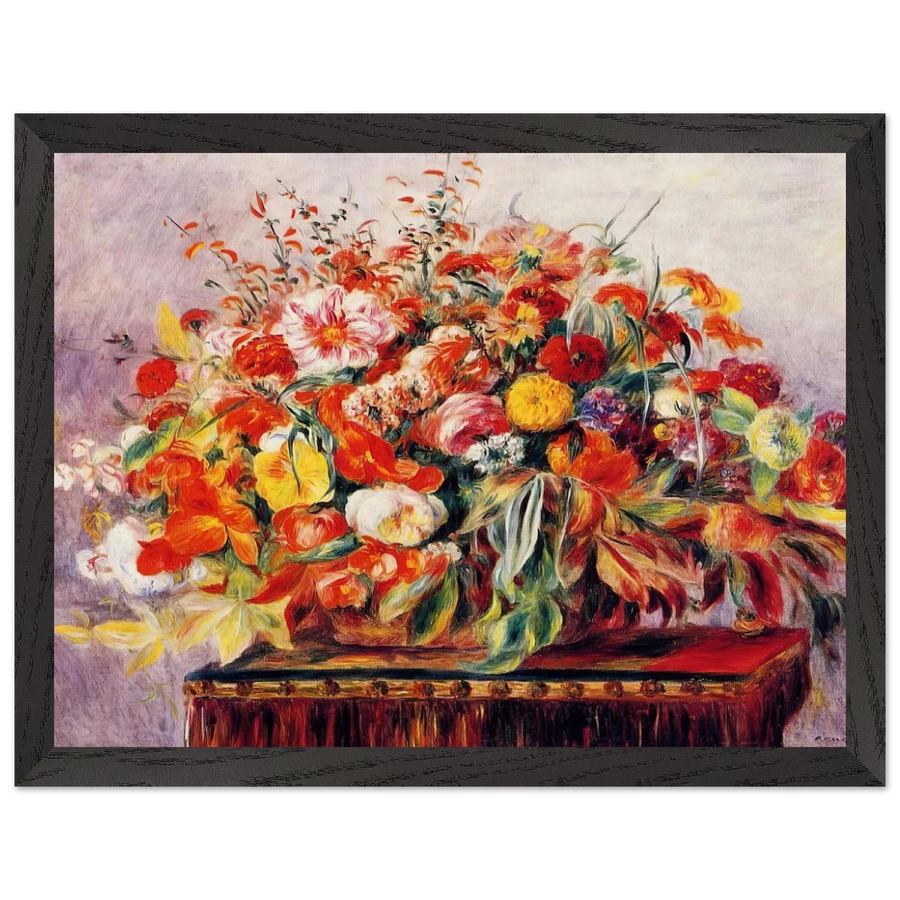 Basket of Flowers by Pierre-Auguste Renoir — Framed art print at Zephyeer