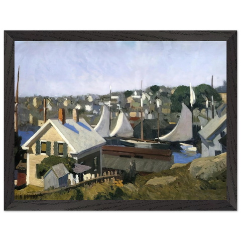 Gloucester Harbor by Edward Hopper — Framed art print at Zephyeer