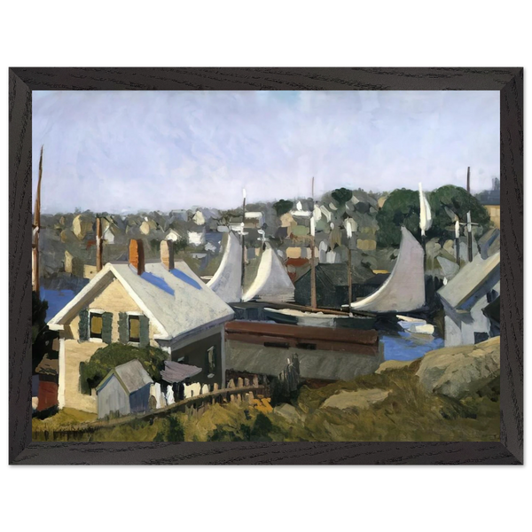 Gloucester Harbor by Edward Hopper — Framed art print at Zephyeer