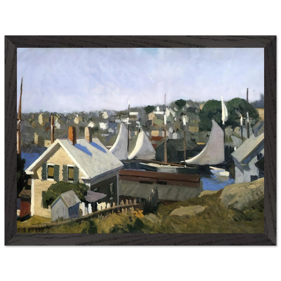 Gloucester Harbor by Edward Hopper — Framed art print at Zephyeer
