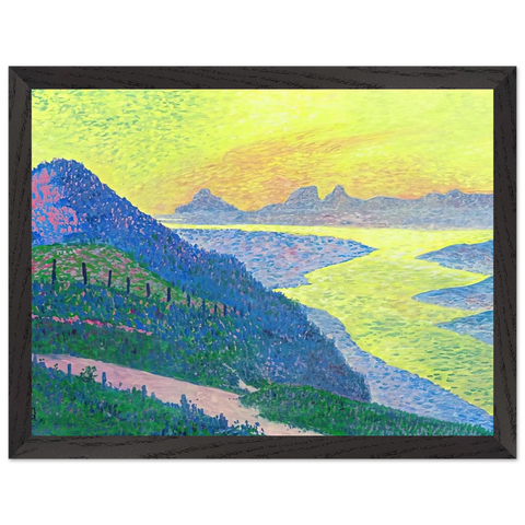 SUNSET AT AMBLETEUSE 1899 by Theo van Rysselberghe — Framed art print at Zephyeer