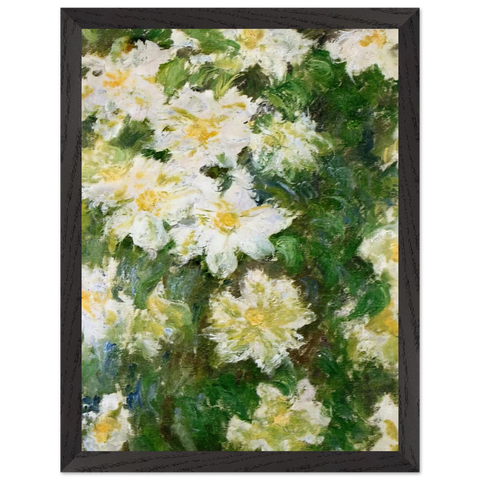 White Clematis by Claude Monet — Framed art print at Zephyeer