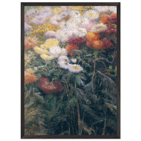 CLUMP OF CHRYSANTHEMUMS GARDEN AT PETIT GENNEVILLIERS by Gustave Caillebotte — Framed art print at Zephyeer