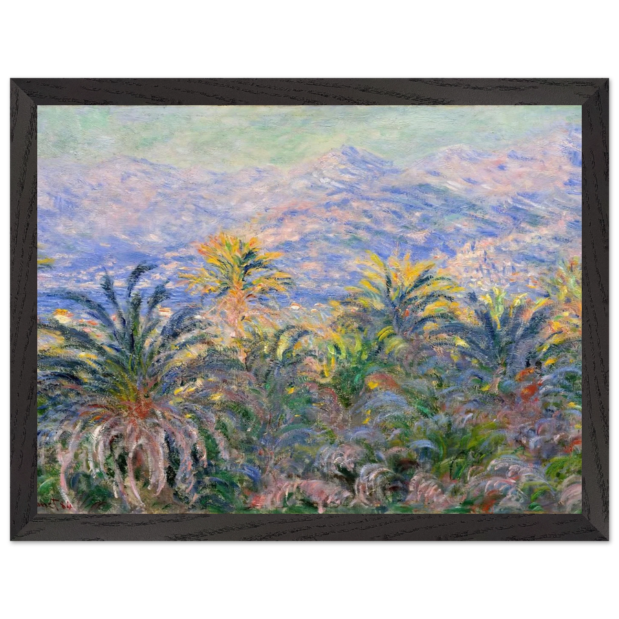Palm Trees at Bordighera by Claude Monet — Framed art print at Zephyeer