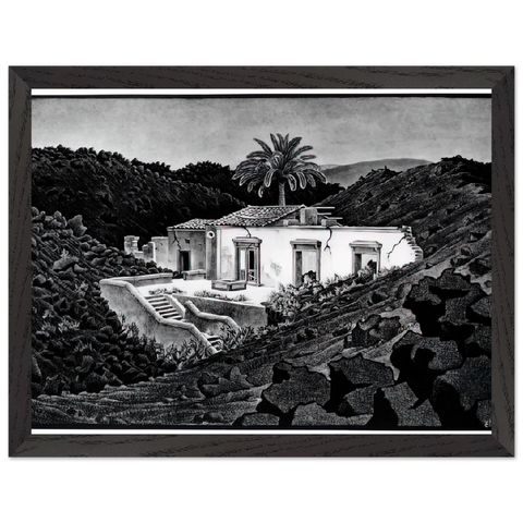 HOUSE IN THE LAVA NEAR NUNZIATA by MC Escher — Framed art print at Zephyeer