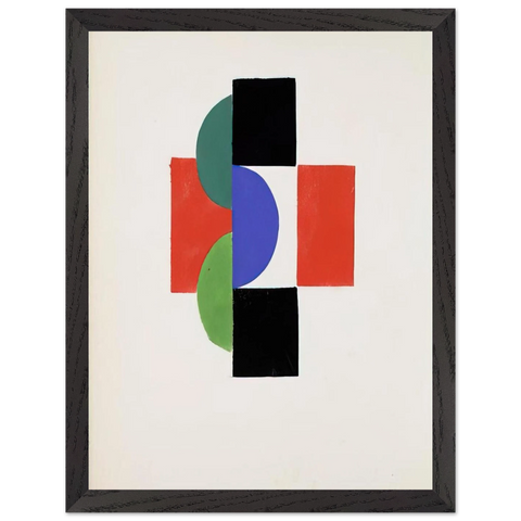UNTITLED GOUACHE ILLUSTRATION FOR TRISTAN TZARA S LE FRUIT PERMIS 1956 by Sonia Delaunay — Framed art print at Zephyeer