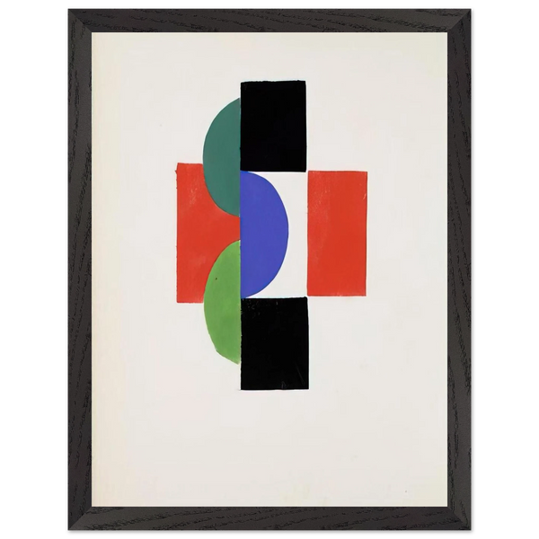 UNTITLED GOUACHE ILLUSTRATION FOR TRISTAN TZARA S LE FRUIT PERMIS 1956 by Sonia Delaunay — Framed art print at Zephyeer