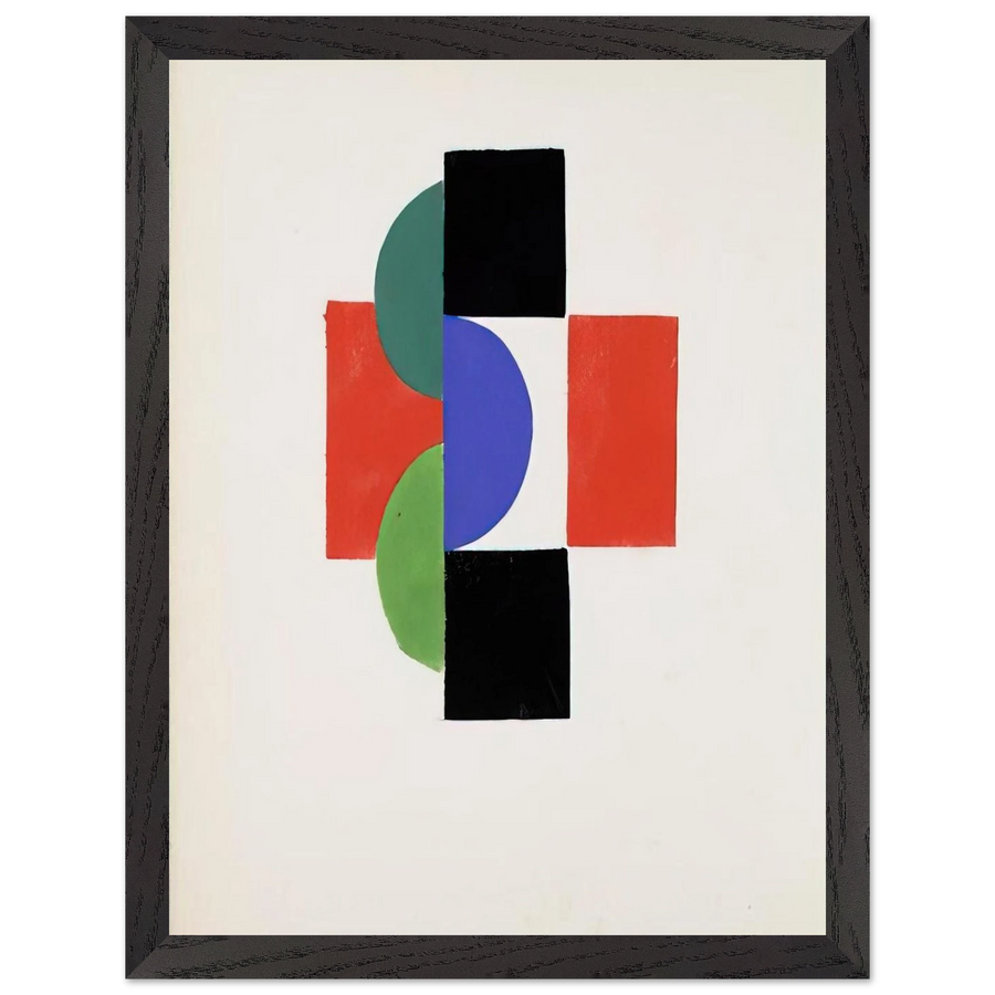 UNTITLED GOUACHE ILLUSTRATION FOR TRISTAN TZARA S LE FRUIT PERMIS 1956 by Sonia Delaunay — Framed art print at Zephyeer