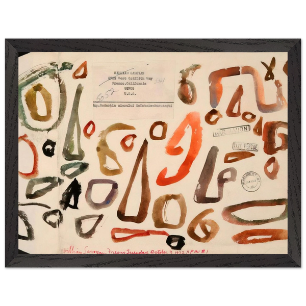 # 1 October 3 1972 - 1972 by William Saroyan — Framed art print at Zephyeer