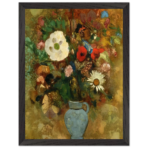 BOUQUET OF FLOWERS 1 by Odilon Redon — Framed art print at Zephyeer
