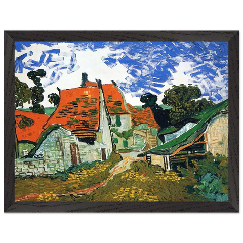 Street in Auvers-sur-Oise by Vincent van Gogh — Framed art print at Zephyeer