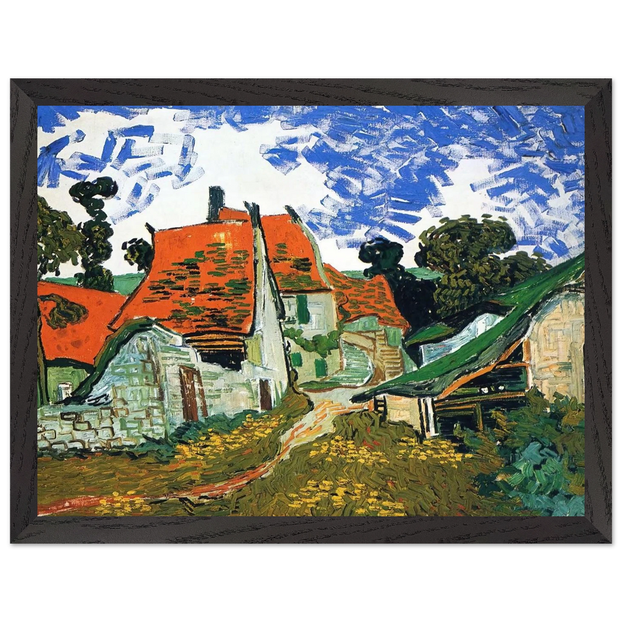 Street in Auvers-sur-Oise by Vincent van Gogh — Framed art print at Zephyeer