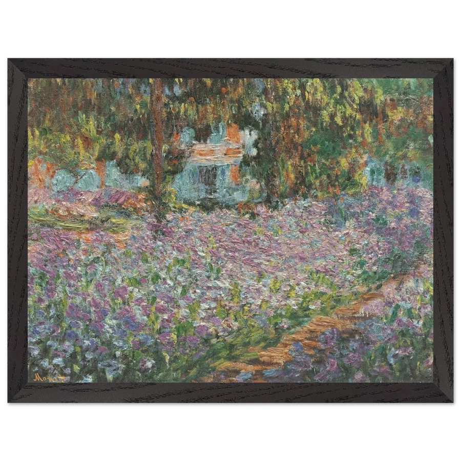 The Artist's Garden at Giverny by Claude Monet — Framed art print at Zephyeer