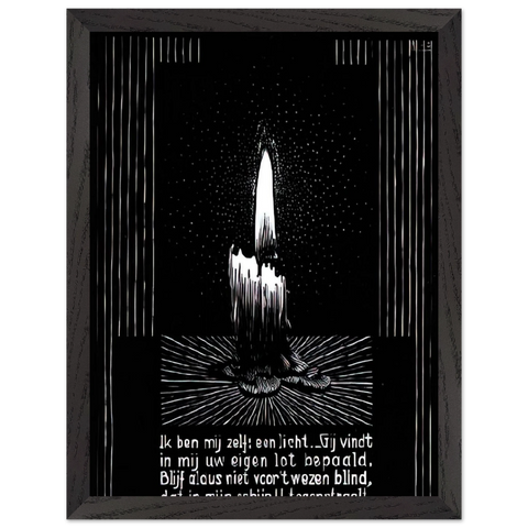 EMBLEMATA CANDLE FLAME by MC Escher — Framed art print at Zephyeer