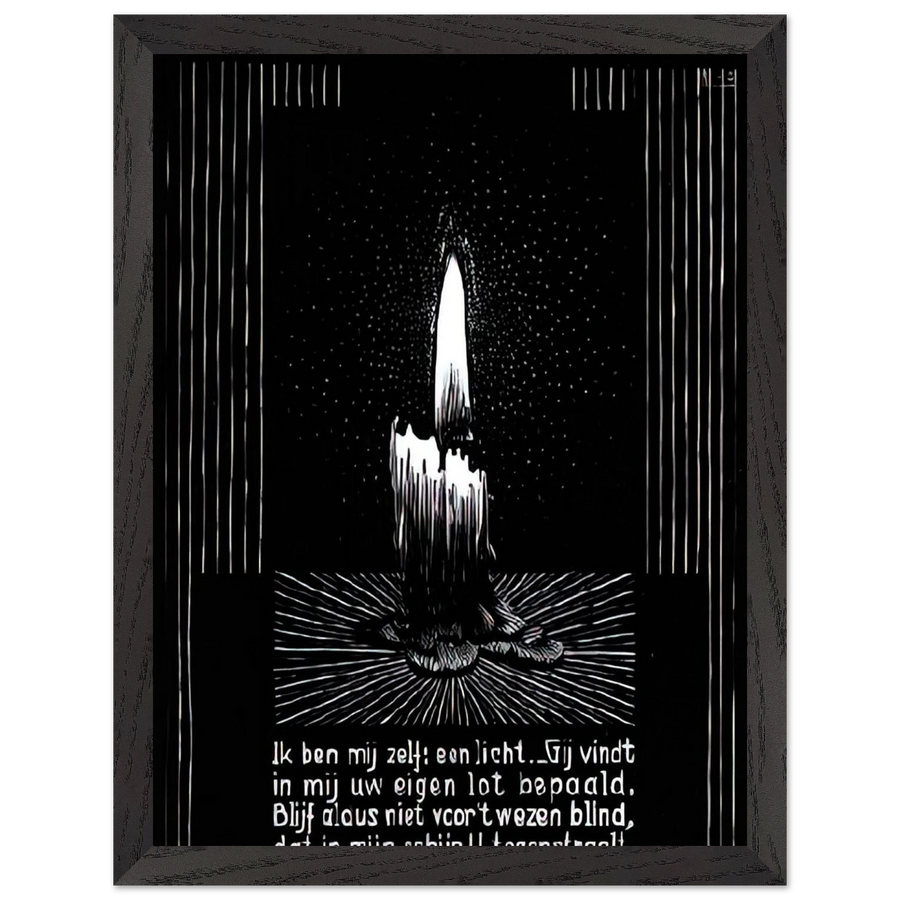 EMBLEMATA CANDLE FLAME by MC Escher — Framed art print at Zephyeer