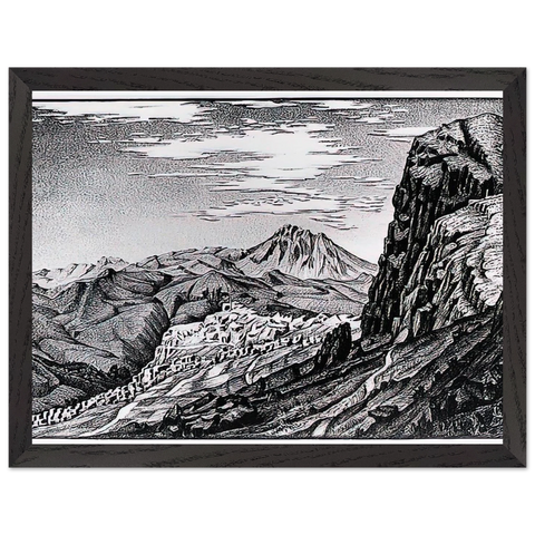 CALTAVUTURO IN THE MADONIE MOUNTAINS SICILY by MC Escher — Framed art print at Zephyeer