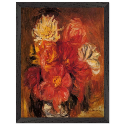 Dahlias by Pierre-Auguste Renoir — Framed art print at Zephyeer